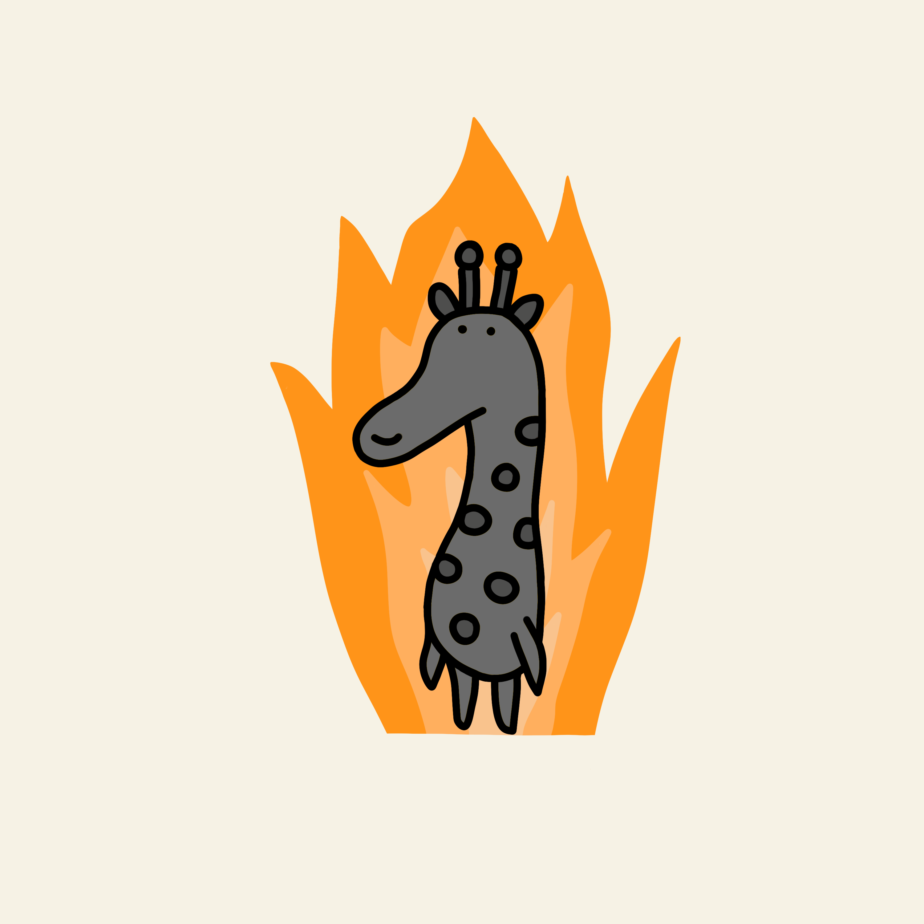 Burnt — giraffe #100