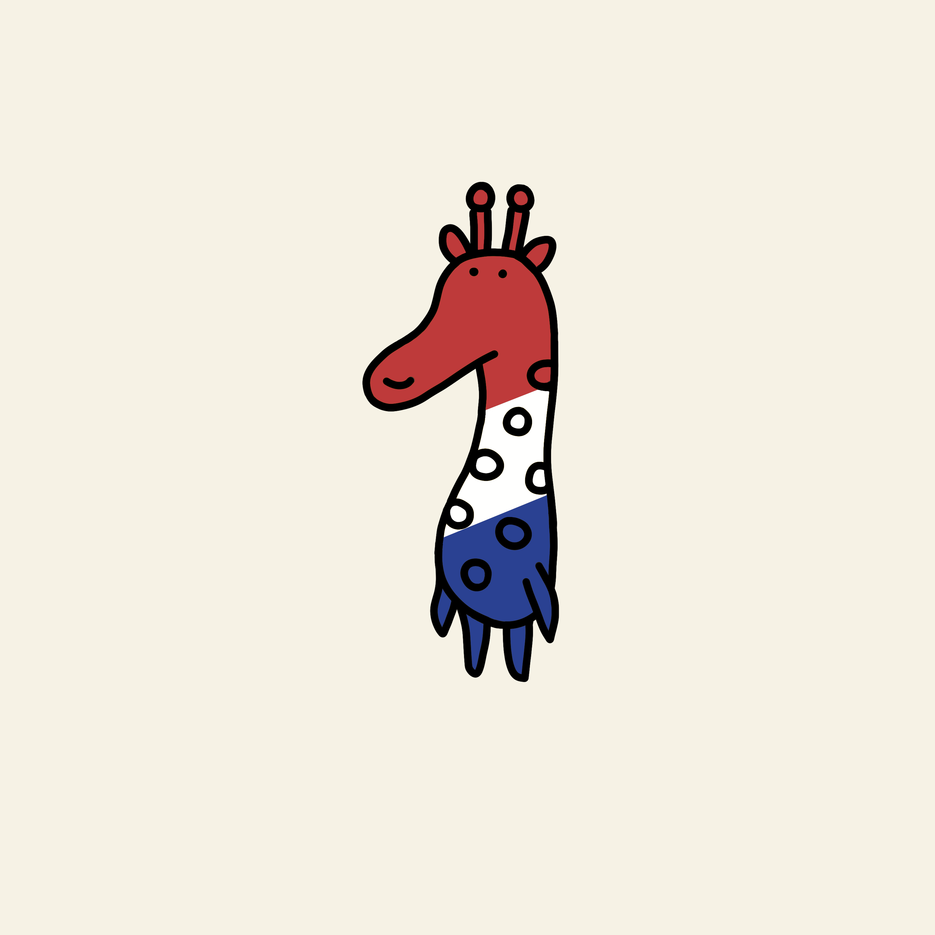 French — giraffe #19